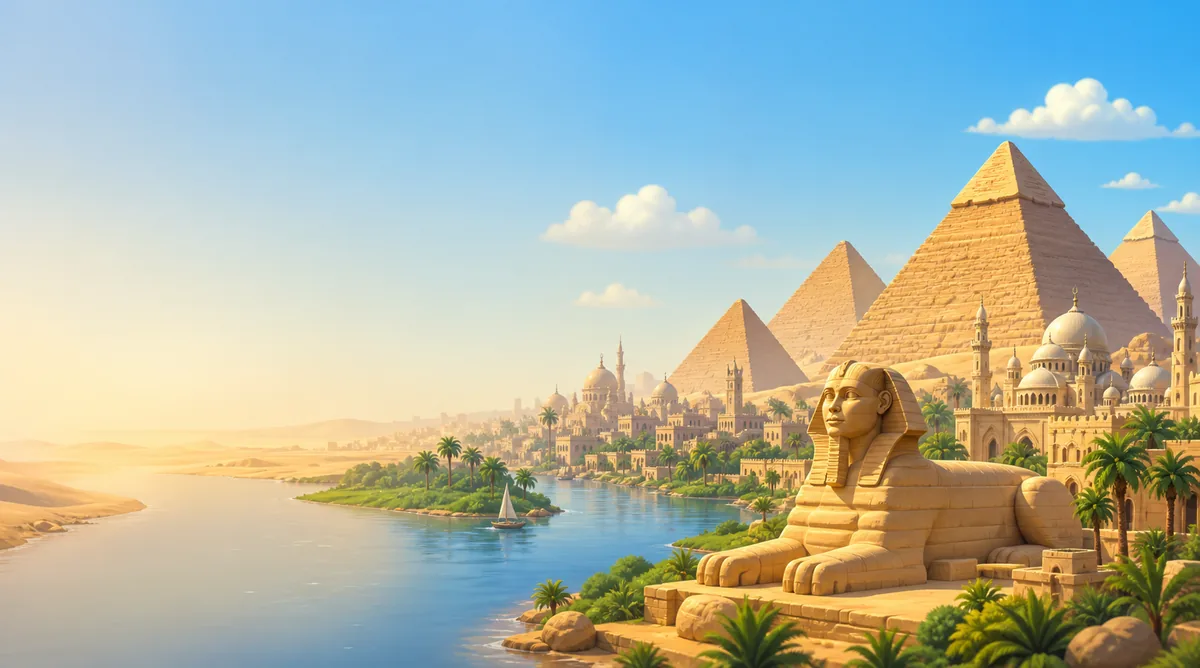 Cairo landmark illustration