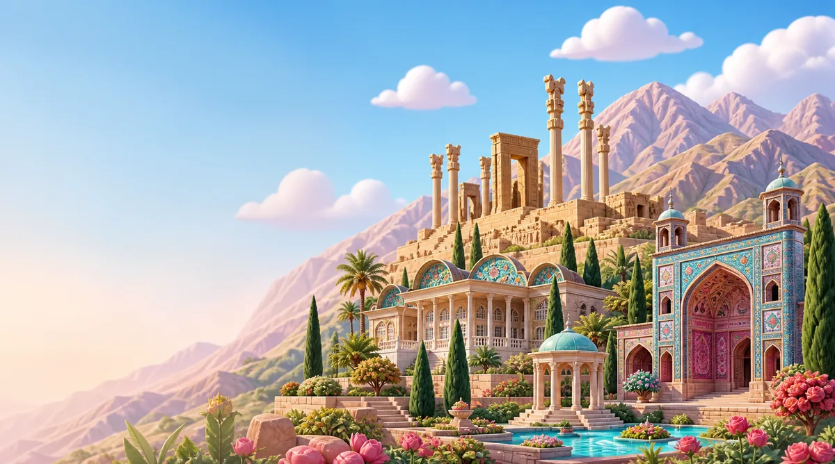 Shiraz landmark illustration